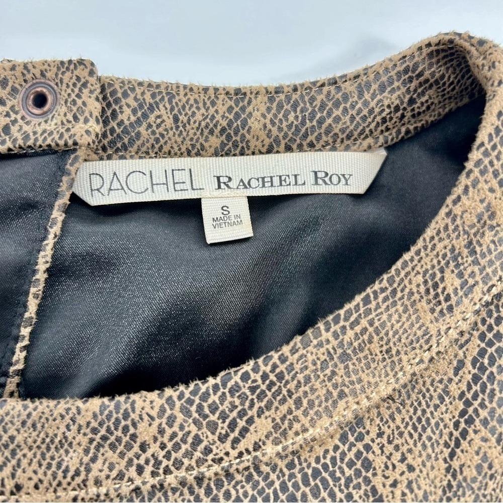 RACHEL RACHEL ROY PYTHON PRINT DRESS Small Brown and Black 90s Y2k Whimsigoth - Picture 6 of 7
